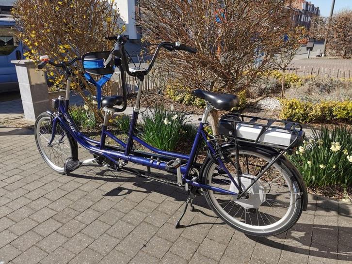 Elektrische tandem Huka co-pilot 24inch (perfecte staat), Vélos & Vélomoteurs, Vélos | Tandems, Comme neuf, Moins de 10 vitesses