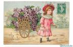 Kind met bloemenkar, Ophalen of Verzenden, Gelopen, Kinderen