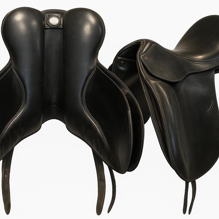 Selle Bates noire 17,5", Dieren en Toebehoren, Paarden en Pony's | Zadels, Zo goed als nieuw, Dressuur, Ophalen