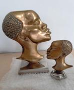 Beeldje + Afrikaanse koperen papierpers, periode 1930-1960, Ophalen of Verzenden, Koper