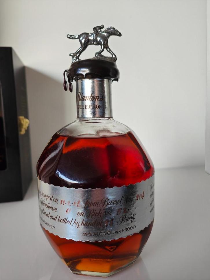 Whisky Bourbon Blanton's Silver Edition, Licorne Rare 2006, Collections, Vins, Neuf, Autres types, Autres régions, Pleine, Enlèvement ou Envoi
