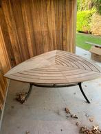Tuintafel in teak + 6 stoelen, Ophalen, Gebruikt, Ovaal, Hout