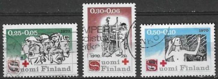 Finland 1970 - Yvert 638-640 - Rode Kruis - 7 Broeders (ST), Postzegels en Munten, Postzegels | Europa | Scandinavië, Finland