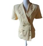 (25) - veste femme t.38 jaune - deja vu -, Ophalen of Verzenden, Gedragen, Maat 38/40 (M), Geel