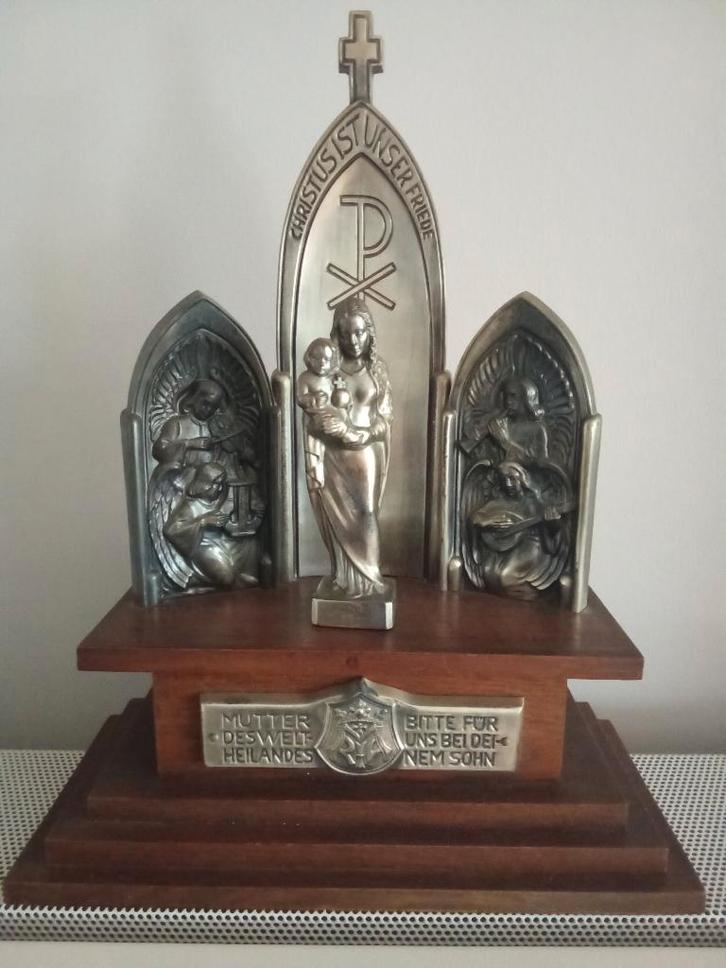 Huisaltaar altaar Welty muziekdoos ave Maria, Antiek en Kunst, Antiek | Religieuze voorwerpen, Ophalen of Verzenden