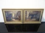 Charles Wildt - Deux peintures à l'huile du XIXe siècle, Enlèvement ou Envoi