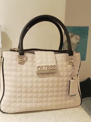 Sac GUESS en cuir vegan rose poudré & noir