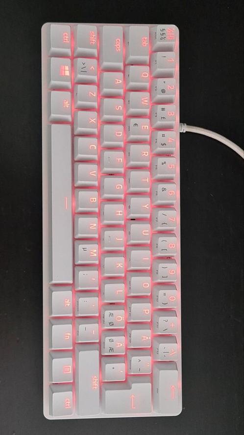 Razer Huntsman Mini Gaming Keyboard Mercury/White 60%, Computers en Software, Toetsenborden, Zo goed als nieuw, Qwerty, Bedraad