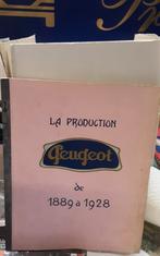 La production PEUGEOT 1889 1928, Livres, Autos | Livres, Peugeot, Utilisé, Enlèvement ou Envoi