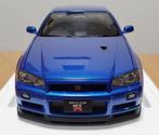 Nissan Skyline R34 Bayside Blue Autoart 1/18 Nieuw, Ophalen of Verzenden, Nieuw, Auto, Autoart