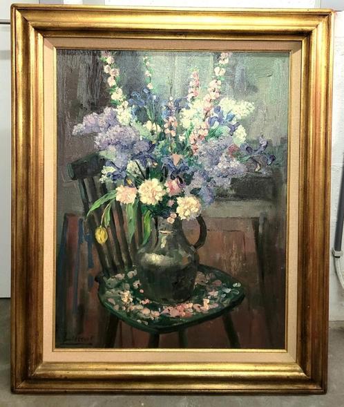 Juul DE CORT, kleurrijk boeket, Antiek en Kunst, Kunst | Schilderijen | Klassiek, Ophalen