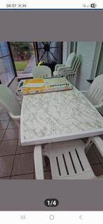 MOET DRINGEND WEG tafel en verlengblad en 8 stoelen, Tuin en Terras, Ophalen