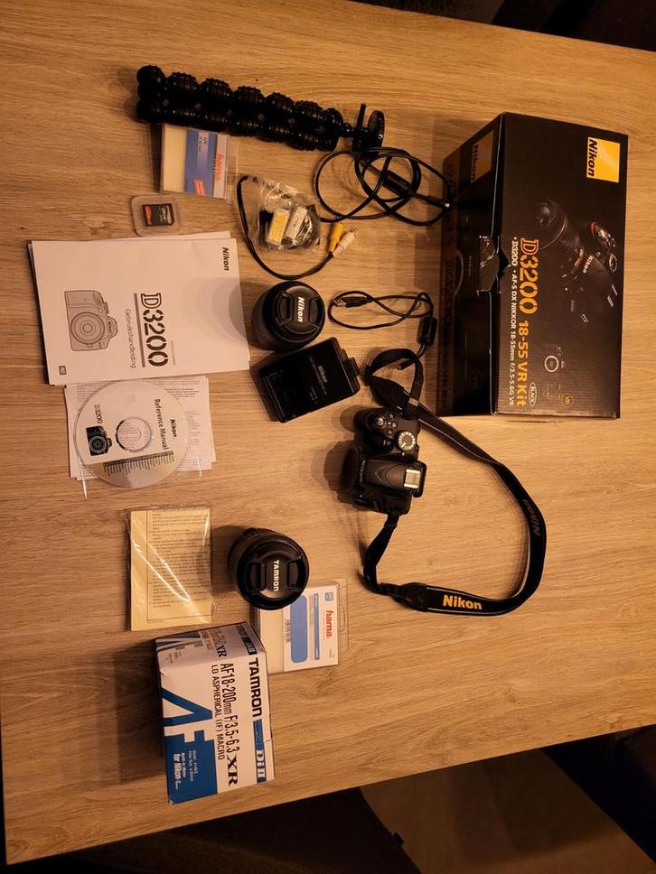 Nikon D3200 + extra zoomlens, Audio, Tv en Foto, Fotocamera's Digitaal, Nikon, Ophalen