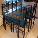 Tafel met 4 stoelen, Huis en Inrichting, Ophalen, Glas