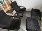 2 fauteuils POÄNG + 2 repose-pieds d'IKEA, négociation poss., Enlèvement, Deux