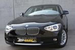 BMW 116iA Sport line/Navi, Leder en Stof, Zwart, Bedrijf, 5 zetels