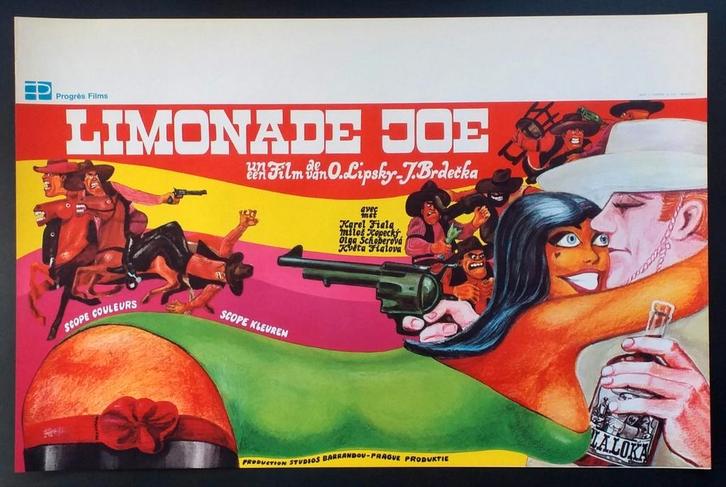 GUY PEELLAERT Lemonade Joe 1964 poster pop art western, Verzamelen, Posters, Zo goed als nieuw, Ophalen of Verzenden