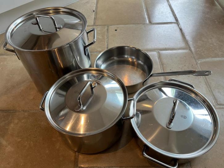 Set Potten & Pannen, grote maten, topmerk, Huis en Inrichting, Keuken | Potten en Pannen, Gebruikt, Pannenset, Keramische plaat