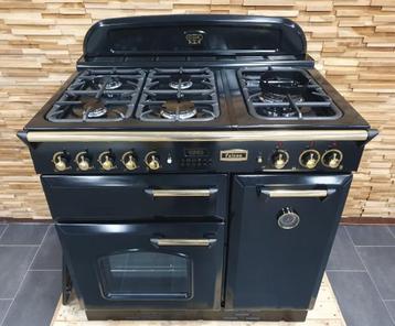 🔥Luxe Fornuis Falcon Classic 90cm zwart + messing 3 ovens beschikbaar voor biedingen