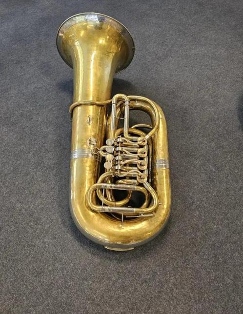 Gebr. Alexander Mainz mod. 164 6/4 BBb Kaiser Tuba, Muziek en Instrumenten, Blaasinstrumenten | Tuba's, Gebruikt, Tuba in si bemol