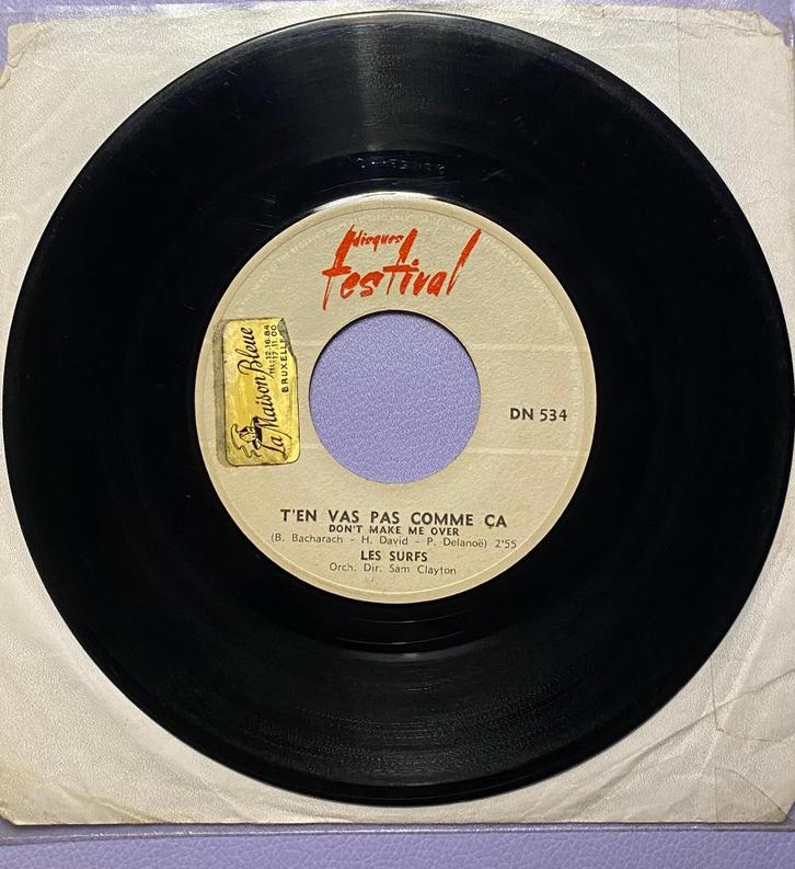 Les surfs t'en vas pas comme ça Label Festival, CD & DVD, Vinyles | Pop, Utilisé, 1960 à 1980, Autres formats, Enlèvement ou Envoi