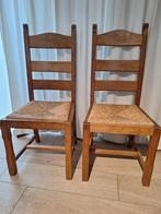 houten stoelen met rieten zitting, Ophalen, Gebruikt, Bruin, Klasiek