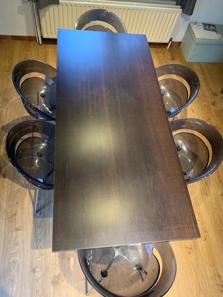 Table salle à manger + 6 chaises, Huis en Inrichting, Complete eetkamers, Gebruikt, 6 tot 8 stoelen, Ophalen