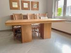 Eetkamer van massief teakhout, Huis en Inrichting, Ophalen, Zo goed als nieuw, Teck massif, 6 tot 8 stoelen
