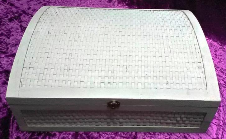 Presentatie mand platte koffer voor doopsuiker witte kleur, Kinderen en Baby's, Kraamcadeaus en Geboorteborden, Nieuw, Kraamcadeau