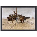 Bomschuit op het strand - Anton Mauve canvas + baklijst 70x5, Nieuw, Print, 50 tot 75 cm, Oorspronkelijke maker