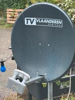 Schotelantenne en kop voor 3 satellieten, Audio, Tv en Foto, Schotelantennes, Ophalen, Zo goed als nieuw, (Schotel)antenne