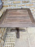 Teak bistrotafel, Tuin en Terras, Ophalen, Gebruikt, Vierkant, Hout
