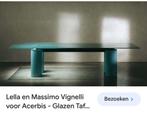 Tafel Massimo Vignelli in goede staat., 200 cm of meer, Glas, 100 tot 150 cm, Gebruikt