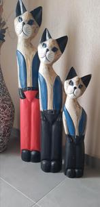Decoratieve houten katten, Ophalen, Zo goed als nieuw