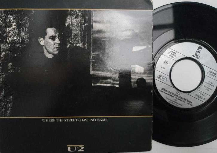 U2 — Where The Streets Have No Name - single vinyle H (1987), CD & DVD, Vinyles Singles, Utilisé, Single, Rock et Metal, 7 pouces