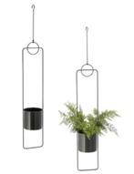 hangpot in zwart metaal, Tuin en Terras, Ophalen of Verzenden, Zo goed als nieuw, Metaal, Tuin