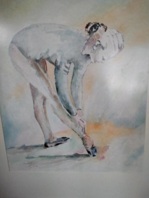 Zeer  mooi,  in losse toets geschilderd  aquarel., Antiek en Kunst, Kunst | Schilderijen | Modern, Ophalen
