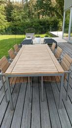 Tuinset tribu natal teak, Tuin en Terras, Tuinset, 6 zitplaatsen, Zo goed als nieuw, Ophalen