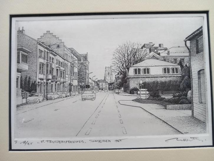 Ets Hub Baerten (Tongeren), Antiek en Kunst, Kunst | Etsen en Gravures, Ophalen