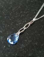 Swarovski ketting met hanger, Bijoux, Sacs & Beauté, Colliers, Comme neuf, Bleu, Autres matériaux, Avec pendentif