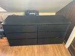 Twee MALM Ikea ladekasten zwart, 3 ou 4 tiroirs, Moins de 100 cm, Comme neuf, Enlèvement