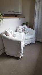 2 identieke en amper gebruikte 'Ikea Tullsta' fauteuils, Huis en Inrichting, Fauteuils, Ophalen, Hout, Minder dan 75 cm, Zo goed als nieuw