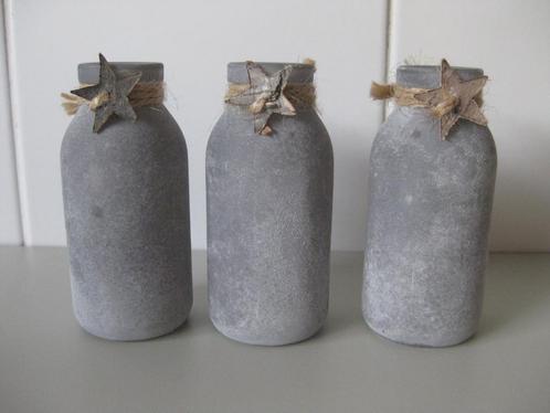 3 kleine vaasjes, Huis en Inrichting, Woonaccessoires | Vazen, Zo goed als nieuw, Overige kleuren, Minder dan 50 cm, Aardewerk of Porselein