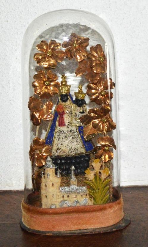OLV van Halle in stolp 20 cm, Antiek en Kunst, Antiek | Religieuze voorwerpen, Ophalen of Verzenden