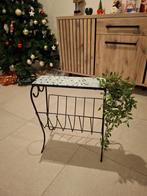 Vintage mozaiek bijzet(planten)tafeltje, Ophalen of Verzenden, Zo goed als nieuw