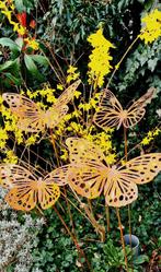 Cortenstaal vlinders, Jardin & Terrasse, Piques de jardin, Comme neuf, Enlèvement ou Envoi