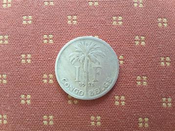 a Belgisch Congo 1 franc 1925 (Nederlandse versie). beschikbaar voor biedingen