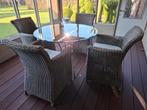 4 stoelen met kussens (Norwick) en ronde tafel, Tuin en Terras, Ophalen, Gebruikt