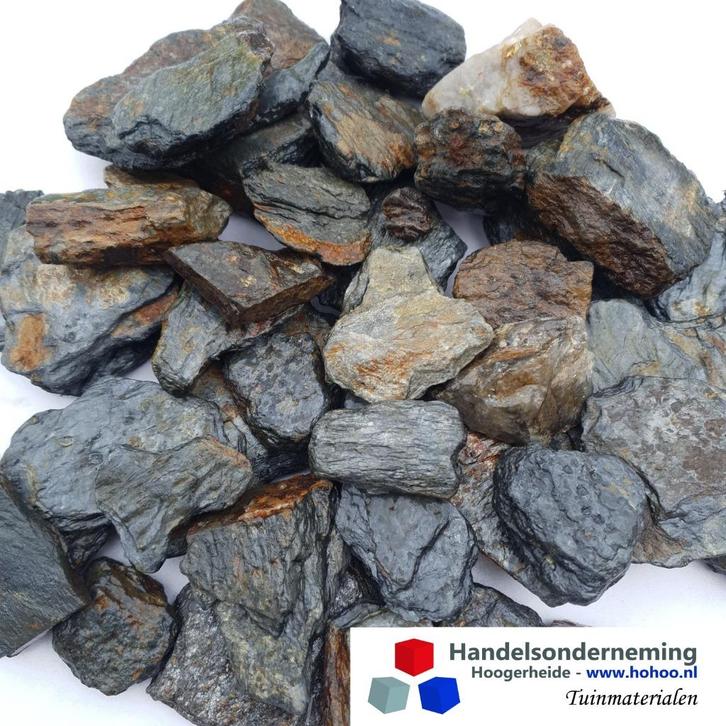 Canadian slate corten grey leisteen sierstenen plat uniek, Tuin en Terras, Grind, Keien en Split, Nieuw, Grind, Grijs, Leisteen