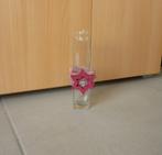 Lange smalle glazen vaas met roze fuchsia touw en ster, Huis en Inrichting, Woonaccessoires | Vazen, Ophalen of Verzenden